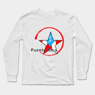 Puerto Rico Flag with Coqui Long Sleeve T-Shirt